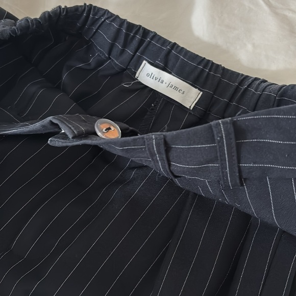 Women’s Soft Black Pinstripe Pants - Picture 3 of 4